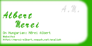 albert merei business card